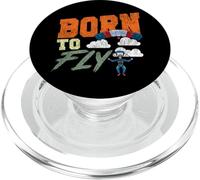 Skydiving Retro Vintage Born To Fly PopSockets PopGrip for MagSafe