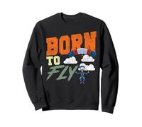 Skydiving Retro Vintage Born To Fly Sweatshirt