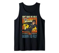 Skydiving Retro Vintage Don't Make Me Walk I was Born to Fly Tank Top