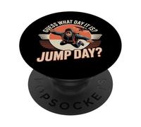 Skydiving Retro Vintage It Is Jump Day Guess What Day It Is PopSockets Adhesive PopGrip