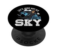 Skydiving Retro Vintage Let's Jump And Fly Through The Sky PopSockets Adhesive PopGrip