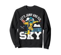 Skydiving Retro Vintage Let's Jump And Fly Through The Sky Sweatshirt