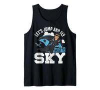 Skydiving Retro Vintage Let's Jump and Fly Through The Sky Tank Top