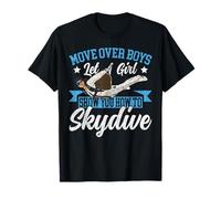 Skydiving Retro Vintage Move Over Boys Let A Girl Show You T-Shirt