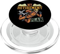 Skydiving Retro Vintage My Retirement Plan PopSockets PopGrip for MagSafe