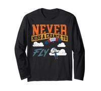 Skydiving Retro Vintage Never Miss A Chance to Fly Long Sleeve T-Shirt