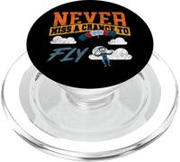 Skydiving Retro Vintage Never Miss A Chance To Fly PopSockets PopGrip for MagSafe