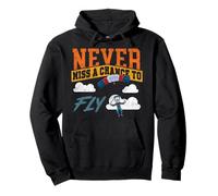 Skydiving Retro Vintage Never Miss A Chance To Fly Pullover Hoodie