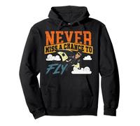 Skydiving Retro Vintage Never Miss A Chance To Fly Pullover Hoodie