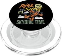 Skydiving Retro Vintage Rise And Shine It's Skydive Time PopSockets PopGrip for MagSafe