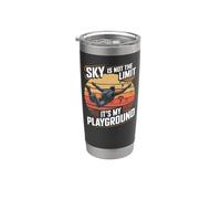 Skydiving Retro Vintage Sky is Not The Limit Sky is Not The Stainless Steel Insulated Tumbler