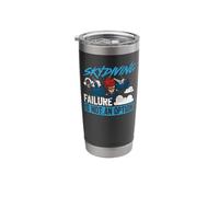 Skydiving Retro Vintage Skydiving Failure is Not an Option Stainless Steel Insulated Tumbler