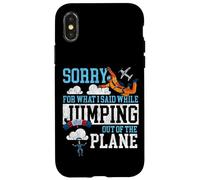 Skydiving Retro Vintage Sorry For What I Said While Jumping Case for iPhone X/XS