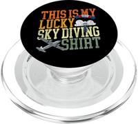 Skydiving Retro Vintage This Is My Lucky Sky Diving Shirt PopSockets PopGrip for MagSafe