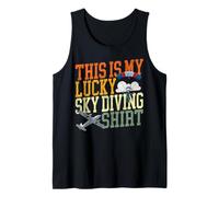 Skydiving Retro Vintage This is My Lucky Sky Diving Shirt Tank Top