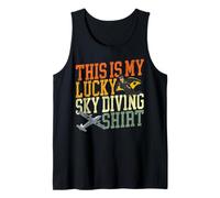 Skydiving Retro Vintage This is My Lucky Sky Diving Shirt Tank Top