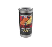Skydiving Retro Vintage Those Who Don't Jump Will Never Fly Stainless Steel Insulated Tumbler