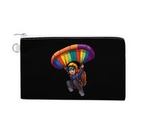 Skydiving Skydive Sky Diving Skydiver Coin Purse Cute Change Pouch Wallet Clutch Bag with Zip