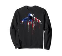 Skydiving Skydiver Parachuting American Flag USA Drip Lover Sweatshirt