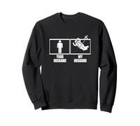 Skydiving Your Husband My Husband Wife Funny Skydiver Sweatshirt