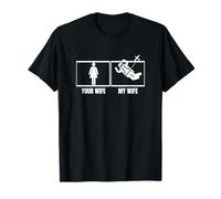 Skydiving Your Wife My Wife Husband Funny Skydiver T-Shirt