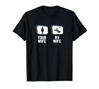 Skydiving Your Wife My Wife Husband Funny Skydiver T-Shirt