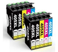 Skydo 10-Pack 405XL Ink Cartridges Multipack Compatible for Epson 405 XL for Workforce Pro WF-7830DTWF WF-4820DWF WF-3820DWF WF-7840DTWF WF-4830DTWF WF-4820DWF WF-3825DWF WF-4825DWF WF-7835DTWF Printe