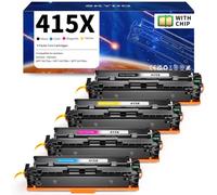 Skydo 415X Toner Cartridge With Chip, High Yield, Compatible for HP 415X | 415A Toner Compatible for LaserJet Pro M454dn M454dw MFP M479dw M479fdn Printers (W2030X W2031X W2032X W2033X)