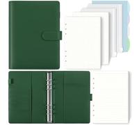 SKYDUE A5 Ring Binder, A5 Ring Binder Refillable, 135 Sheets Refill Paper, Notebook with Binder Pockets, A5 Binder for School Notes and Travel Journals Dr