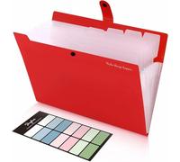 SKYDUE File Organiser, Expanding File Folder,Paperwork Organiser with 8 Pockets, A4 Letter Size, Portable Accordion Document Organizer for Home Office Businesses
