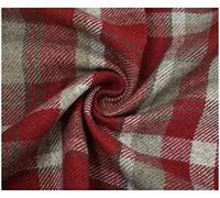 Skye Balmoral Thick Wool Effect Tartan Upholstery Curtain Fabric Sofa Plaid Fabric (300 x 140cm (3 Metre), Dark Red)