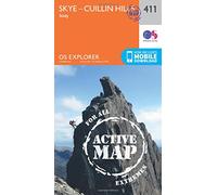 Explorer Active 411 Skye - Cuillin Hills Map With Digital Version - Orange, Orange One Size