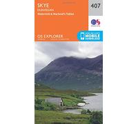 Explorer 407 Skye - Dunvegan Map With Digital Version - Orange, Orange One Size
