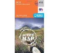 Explorer Active 410 Skye - Portree & Bracadale Map With Digital Version, Orange One Size