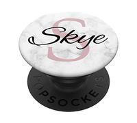 Skye Rose Pink Glamour Monogram S Girls PopSockets PopGrip: Swappable Grip for Phones & Tablets