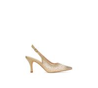 'Skye' Sparkly Mesh Stiletto Heel Slingback Occasion Court Shoes XY London Gold 5