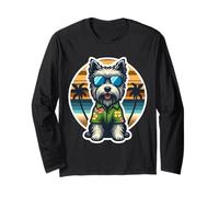 Skye Terrier Dog Owner Summer Vibes Vacation Holiday Beach Long Sleeve T-Shirt