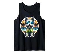 Skye Terrier Dog Owner Summer Vibes Vacation Holiday Beach Tank Top