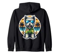 Skye Terrier Dog Owner Summer Vibes Vacation Holiday Beach Zip Hoodie