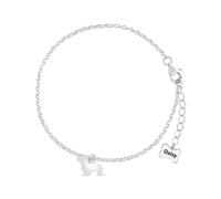 Skye Terrier Silhouette Silver Chain Bracelet - Personalised