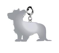 Skye Terrier Silhouette Silver Charm