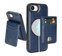 SkyEagle Compatible with Magsafe 2 in 1 Detachable iPhone 17e / 16e Wallet Case with Card Holder,Women Men,Magnetic PU Leather RFID Blocking Flip Kickstand Credit Card Slots,for Apple 17e,Blue