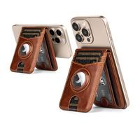 SkyEagle Compatible with Magsafe Case, Brown, Airtag Wallet, Airtag Wallet