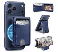 SkyEagle Compatible with Magsafe Case with Card Holder for Men Women Magnetic Ultra-Thin Wallet Bracket Adjustable Bracket for iPhone 17/16/15/14/13/12 Pro/Pro Max/PlusSeries,Blue