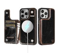 SkyEagle for iPhone 13 Pro Max Wallet Case with Card Holder Compatible with Magsafe Kickstand RFID Blocking Flip Cover Credit Card Slots PU Leather Men Women Phone Case for Apple 13 ProMax,Coffee