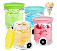 Skyearman Pack of 4 Containers for Ninja Swirl by CREAMi Ice Maker NC700 Series, Ninja Creami Accessories Pints and Lids Compatible with Ninja Creami Swirl NC701UK