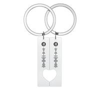 Skyeasure Spotify Keyring, Personalised Keyring with Spotify Code, Couples Keyrings Spotify Plaque Music Key Chain Keyrings for Men Women