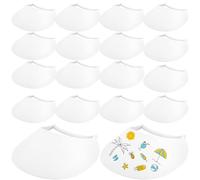 Skyebed 18 Pack Blank Sun Foam Visors DIY Summer Foam Visors Adjustable String Sun Visor Hat for Adult Kids Summer Gifts Outdoor Supplies (UK, Alpha, One Size, Color Set 1)