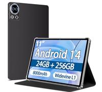 SKYEGG Tablet 11 inch Android 14 Tablets, 24GB+256GB+1TB Expand, Widevine L1 Compatible 8-Core Tablet PC with 5G WiFi, 8000mAh Big Battery, 13MP Camera, 11'' IPS HD Touchscreen, Face ID, GPS(Grey)