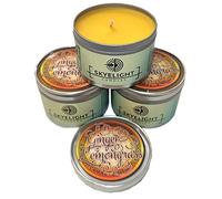 Skyelight Candles Ginger & Lemongrass Tinned Candle Burn Time +/- 36 hours. Made in Scotland